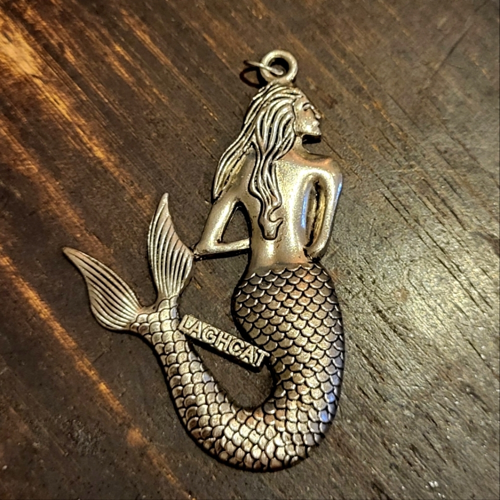 Laghcat Silvertone Mermaid Pendant